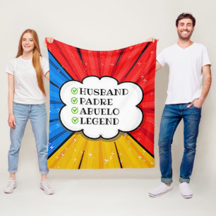 Couverture Polaire Modifier le texte Mari Padre Abuelo Légende Comiq