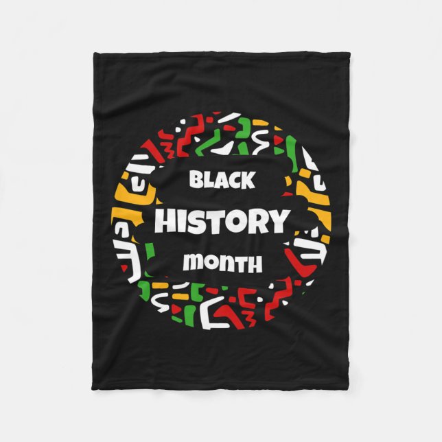 Couverture Polaire Mois De L'Histoire Noire Avec Carte Africaine Drap (Devant)