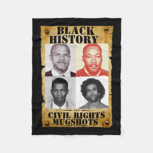 Couverture Polaire Mois de l'Histoire Noire Mugshot authentique des d