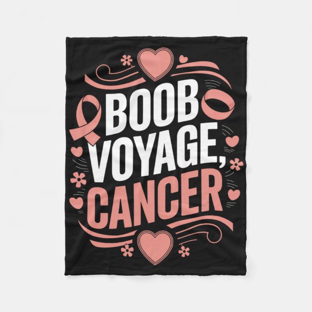 Couverture Polaire Mois de sensibilisation au cancer du sein Pink Rib (Devant)