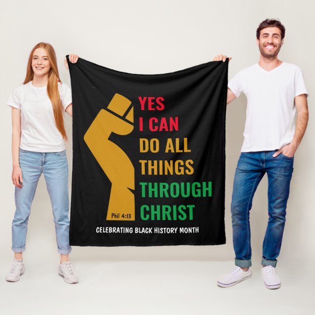 Couverture Polaire MOIS D'HISTOIRE NOIRE Oui Je peux chrétienne (En situation)