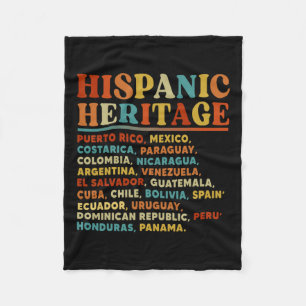 Couverture Polaire Mois du patrimoine hispanique Tous les pays latins