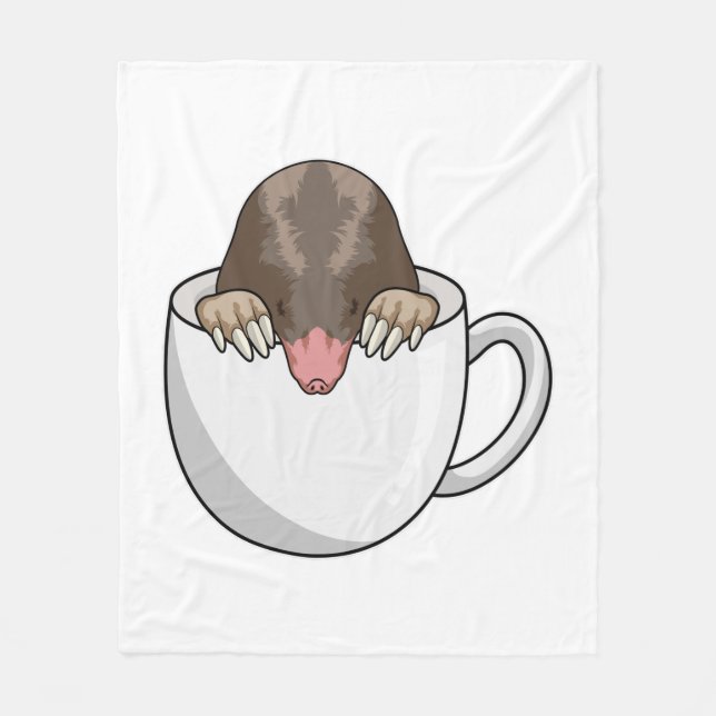 Couverture Polaire Mole avec la coupe de café (Devant)