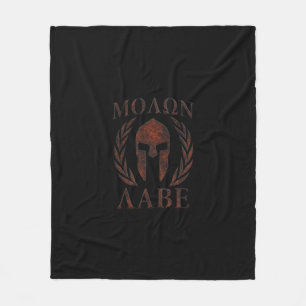 Couverture Polaire Molon Labe Spartan Warrier Mask Laurels Cast