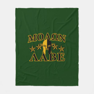 Couverture Polaire Molon Labe Spartan Warrior 5 étoiles vert