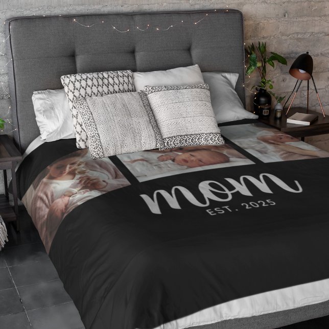 Couverture Polaire Mom Established Elegant Script Black 3 Photo (Créateur téléchargé)
