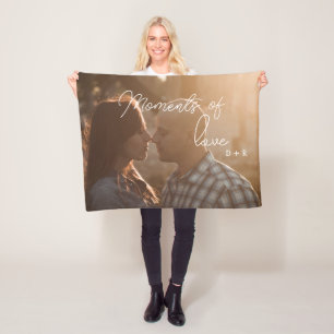 Couverture Polaire Moments d'amour, couple amoureux