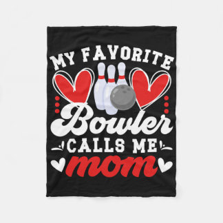 Couverture Polaire Mon Bowler Favori M'Appelle Maman D'Une Bowler Mam