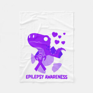Couverture Polaire Mon cerveau a des hoquets Ruban violet Épilepsie