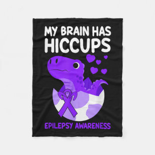 Couverture Polaire Mon Cerveau A Hictasses Purple Ribbon Epilepsie