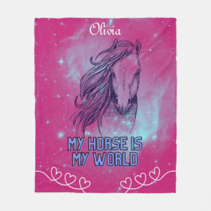 Couverture Polaire Mon Cheval Est Ma Magenta Mondiale