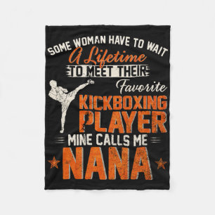 Couverture Polaire Mon combattant de kickboxing MMA préféré m'appelle