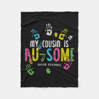 Couverture Polaire Mon Cousin Est Au-some _ Sensibilisation sur l'aut