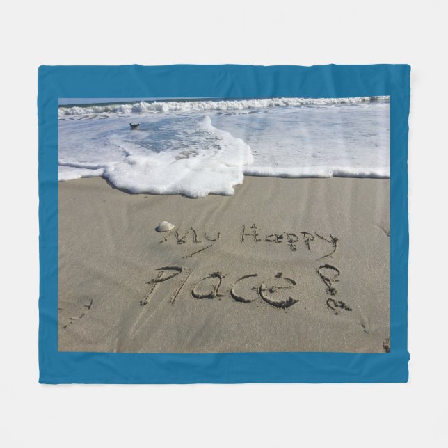 Couverture Polaire Mon endroit heureux (Devant (Horizontal))