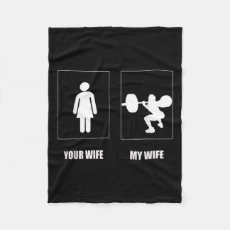 Couverture Polaire Mon Épouse Votre Femme Humour D'Entraînement Pour