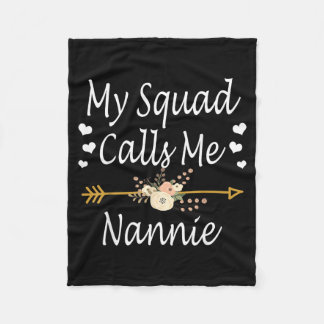 Couverture Polaire Mon équipe m'appelle Nannie Fête des Mères