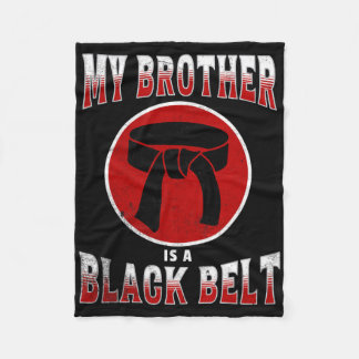 Couverture Polaire Mon Frère Est Une Ceinture Noire Arts Martiaux Tee