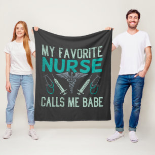 Couverture Polaire Mon Infirmière Préférée M'Appelle Babe Vintage