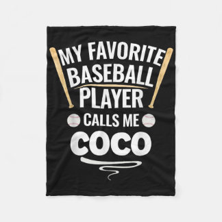 Couverture Polaire Mon Joueur De Baseball Préféré M'Appelle Coco