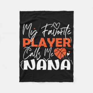 Couverture Polaire Mon Joueur De Basket Favori M'Appelle Nana