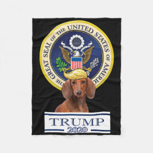 Couverture Polaire Mon teckel pour Trump