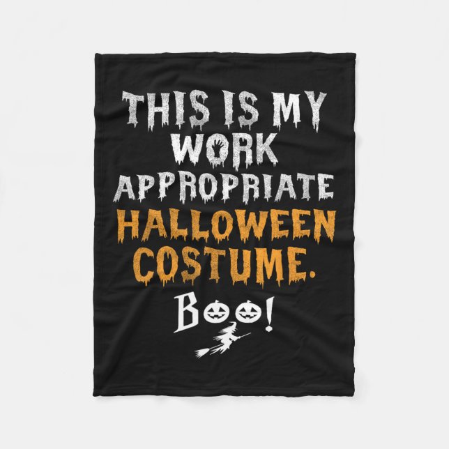 Couverture Polaire Mon Travail Est-Il Approprié Costume Halloween Boo (Devant)