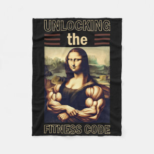 Couverture Polaire Mona Lisa Bodybuilding Muscle Gym Poids Wo