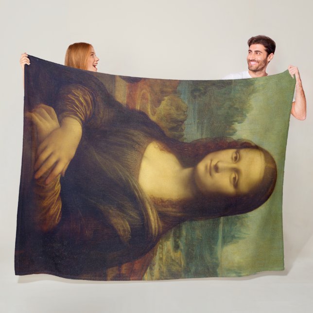 Couverture Polaire Mona Lisa By Leonardo Da Vinci (En situation)