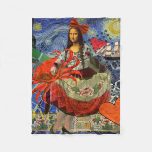Couverture Polaire Mona Lisa Fun Zodiac Whimsical