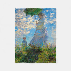 Couverture Polaire Monet Femme Parasol Impressionnisme