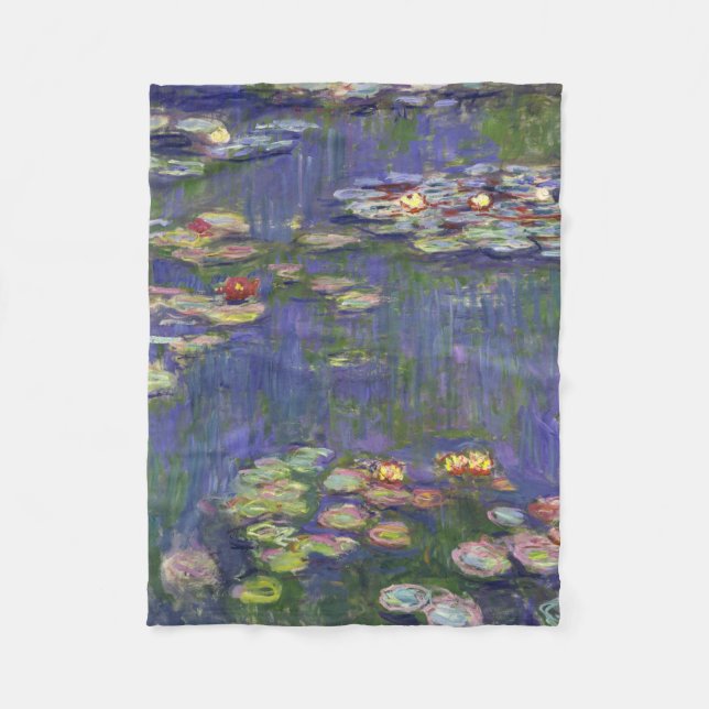 Couverture Polaire Monet Water Lilies Chef-d'oeuvre Peinture (Devant)