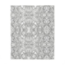 monocrome Symmetrical Doodle Mandala Black & White