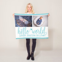 Monogramme bébé Stat Aqua Blue Bonjour le Monde