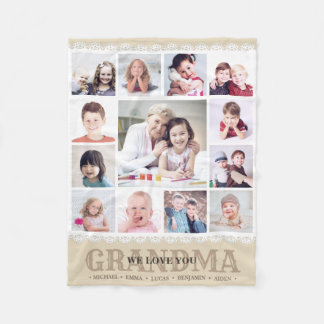 Couverture Polaire Monogramme Brown photo Collecte polaire