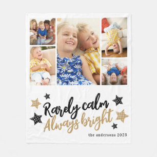 Couverture Polaire Monogramme de la famille de collages multiphoto
