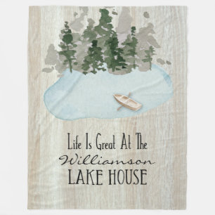 Couverture Polaire Monogramme de location de vacances à Lake House