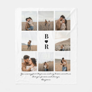 Couverture Polaire Monogramme de photo de script moderne de ma person