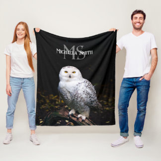 Couverture Polaire Monogramme personnalisé du nom majestueux de la ch
