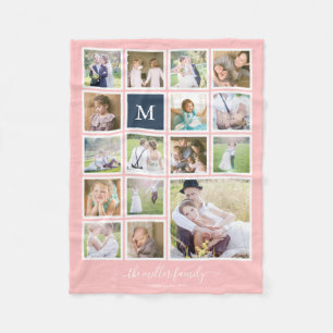 Couverture Polaire Monogramme photo en couleur Arrière - plan modifia