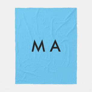 Couverture Polaire Monogramme simple ajoutez votre lettre de nom homm