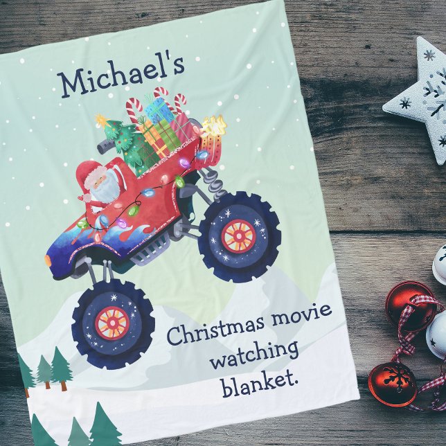 Couverture Polaire Monster de Noël Camion Père Noël (Créateur téléchargé)