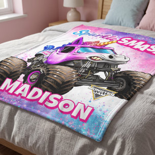 Couverture Polaire Monster Jam Sparkle Smash - Personnalisé
