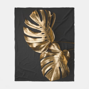 Couverture Polaire Monstère d'or : Composition artistique luxueuse