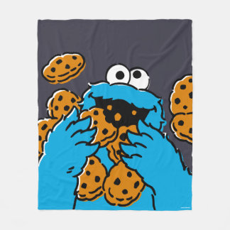 Couverture Polaire Monstre des cookies mangeant tous les cookies
