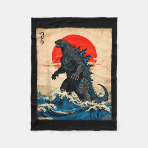 Couverture Polaire Monstre Kaiju d'art japonais vintage