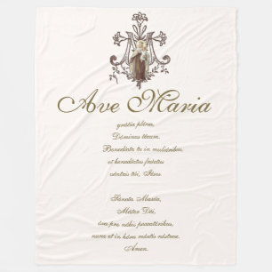 Couverture Polaire Mont Carmel Vierge Marie Hail Mary Ave Maria