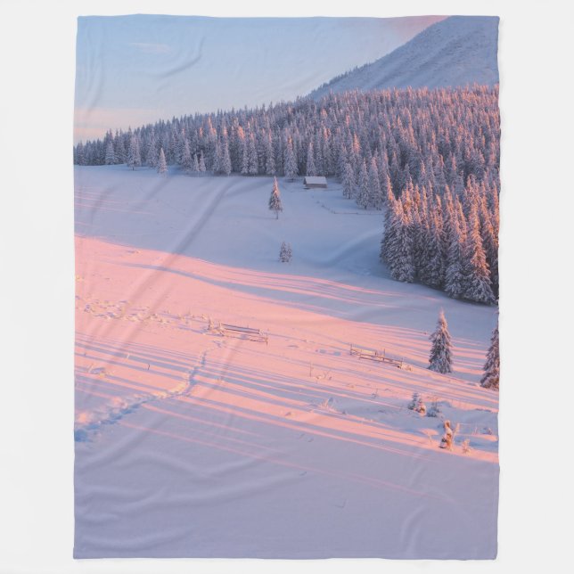 Couverture Polaire Montagnes neigeuses (Devant)