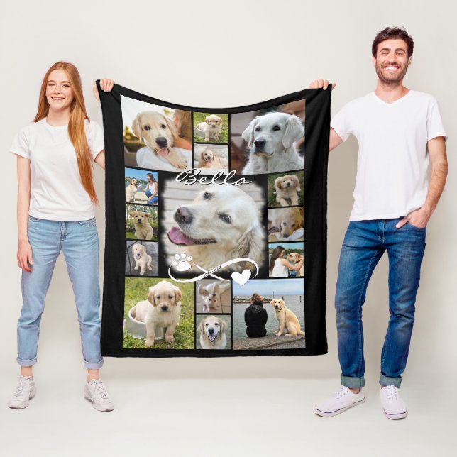 Couverture Polaire Monument aux chiens 15 photo Collage Sympathy Keep (En situation)