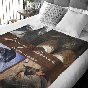 Couverture Polaire Monument moderne Animaux de compagnie photo Collag