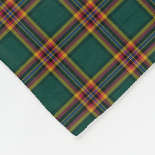 Couverture Polaire Moran Tartan vert foncé